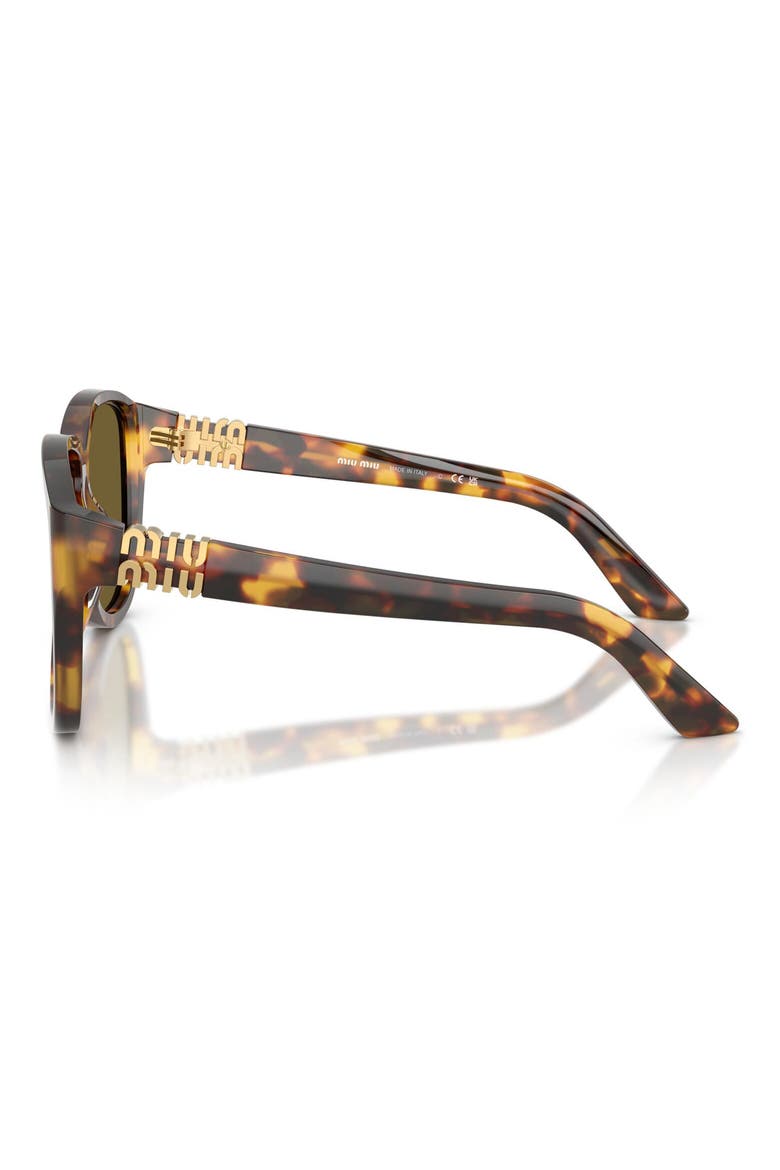 61mm Oversize Pilot Sunglasses, Alternate, color, HONEY HAVANA / DARK BROWN