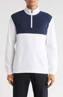 Bugatchi Colorblock Quarter Zip Pullover