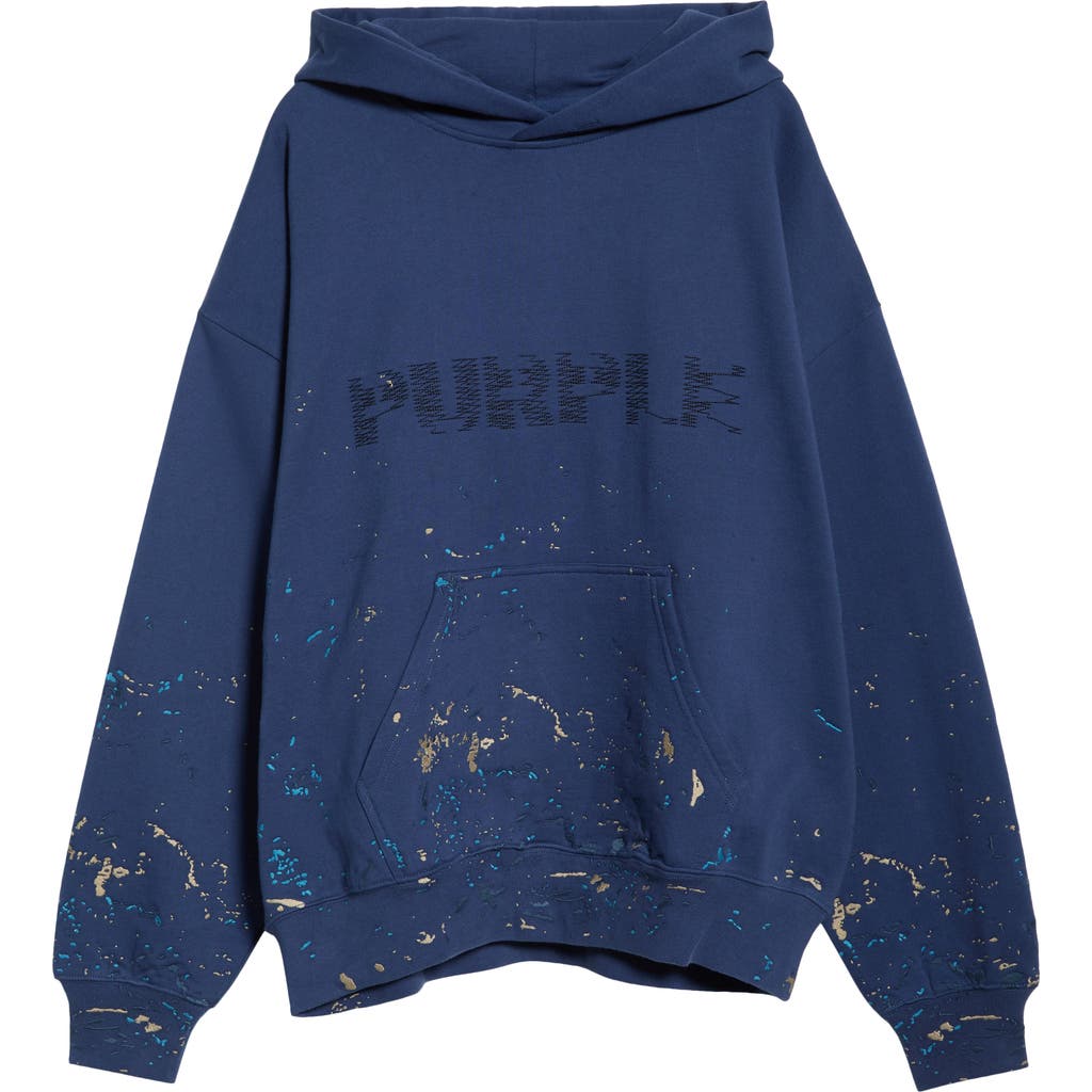 Purple Brand Mwt Graphic Hoodie In Blue