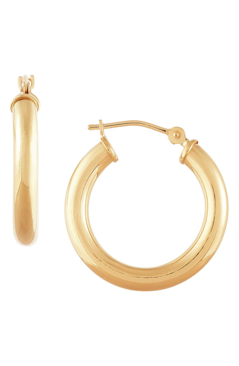 Frankie & Zoe Tubular Hoop Earrings, Main, color, Yellow Gold