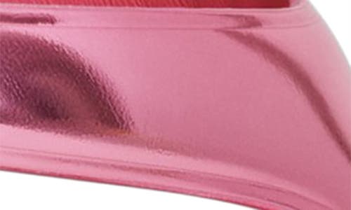 Alaïa Infradito 90 Metallic Leather Sandals In Pink