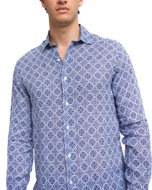 Peninsula Swimwear Montecristo Linen Shirt In Blue
