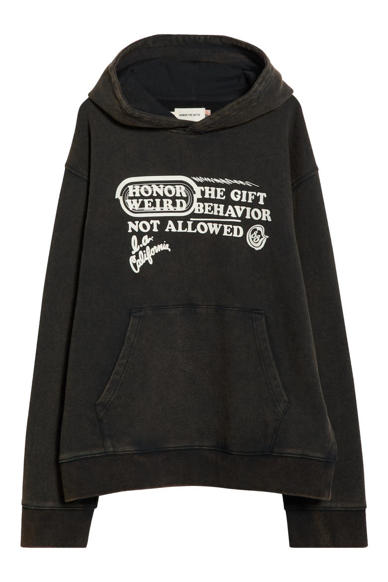 Not Allowed Cotton Blend Hoodie, Alternate, color, BLACK