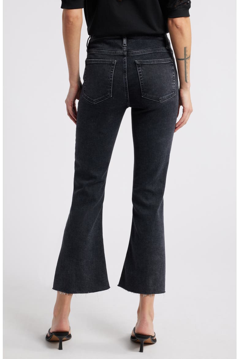 Le Crop High Waist Raw Hem Mini Bootcut Jeans, Alternate, color, RADIO CASCADE HEM