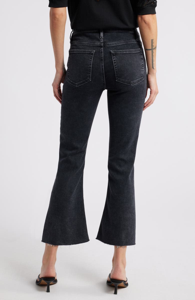 FRAME Le Crop High Waist Raw Hem Mini Bootcut Jeans, Alternate, color, Radio Cascade Hem