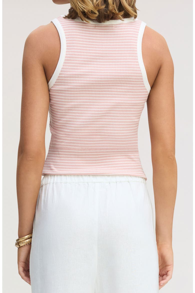 Stripe Knit Tank, Alternate, color, PINK AND WHITE