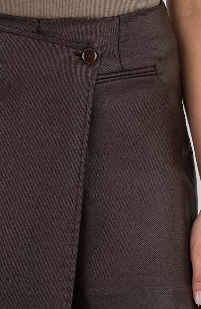 KUT from the Kloth Carlie Wrap Skort, Alternate, color, Chocolate