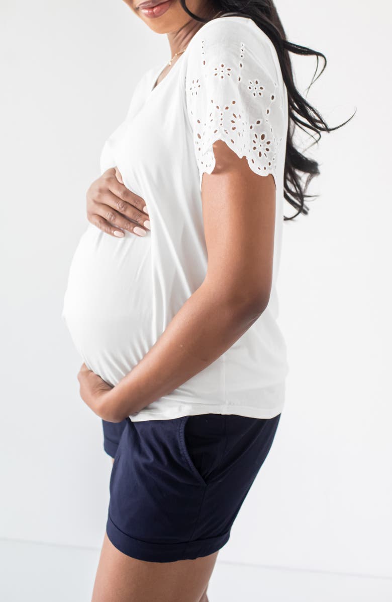 Kindred Bravely Everyday Eyelet Maternity/Nursing Top, Alternate, color, 