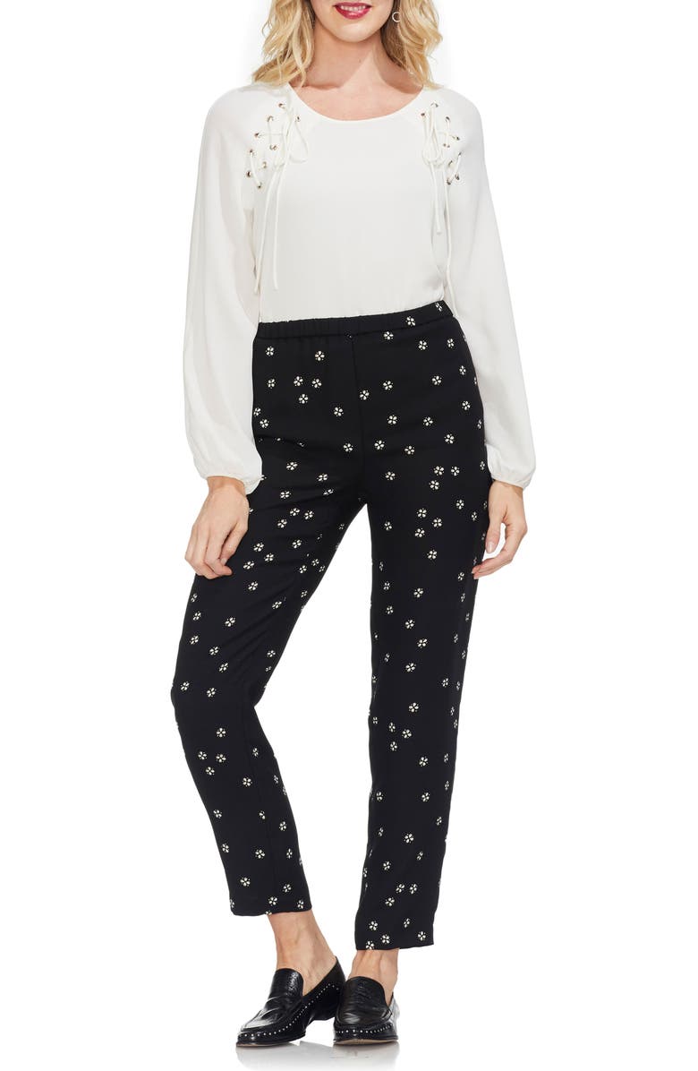 Vince Camuto Re-Set Ditsy Slim Leg Pants, Alternate, color, 