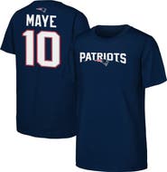 Outerstuff Youth Outerstuff Drake Maye Navy New England Patriots Name & Number T-Shirt