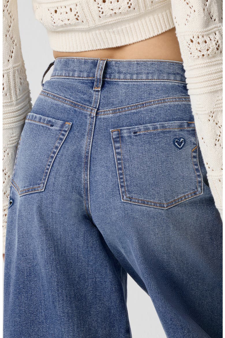 Total Softie Heart Wide Leg Jeans, Alternate, color, MED WASH