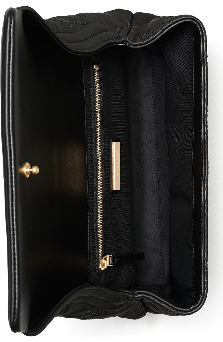 Tory Burch Fleming Soft Quilted Leather Clutch, Alternate, color,