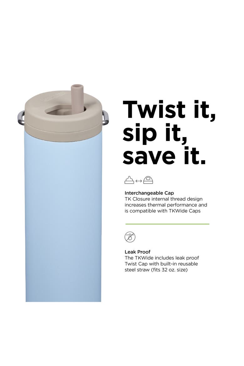 20oz Insulated Bottle with Twist Cap, Alternate, color, Clear Sky