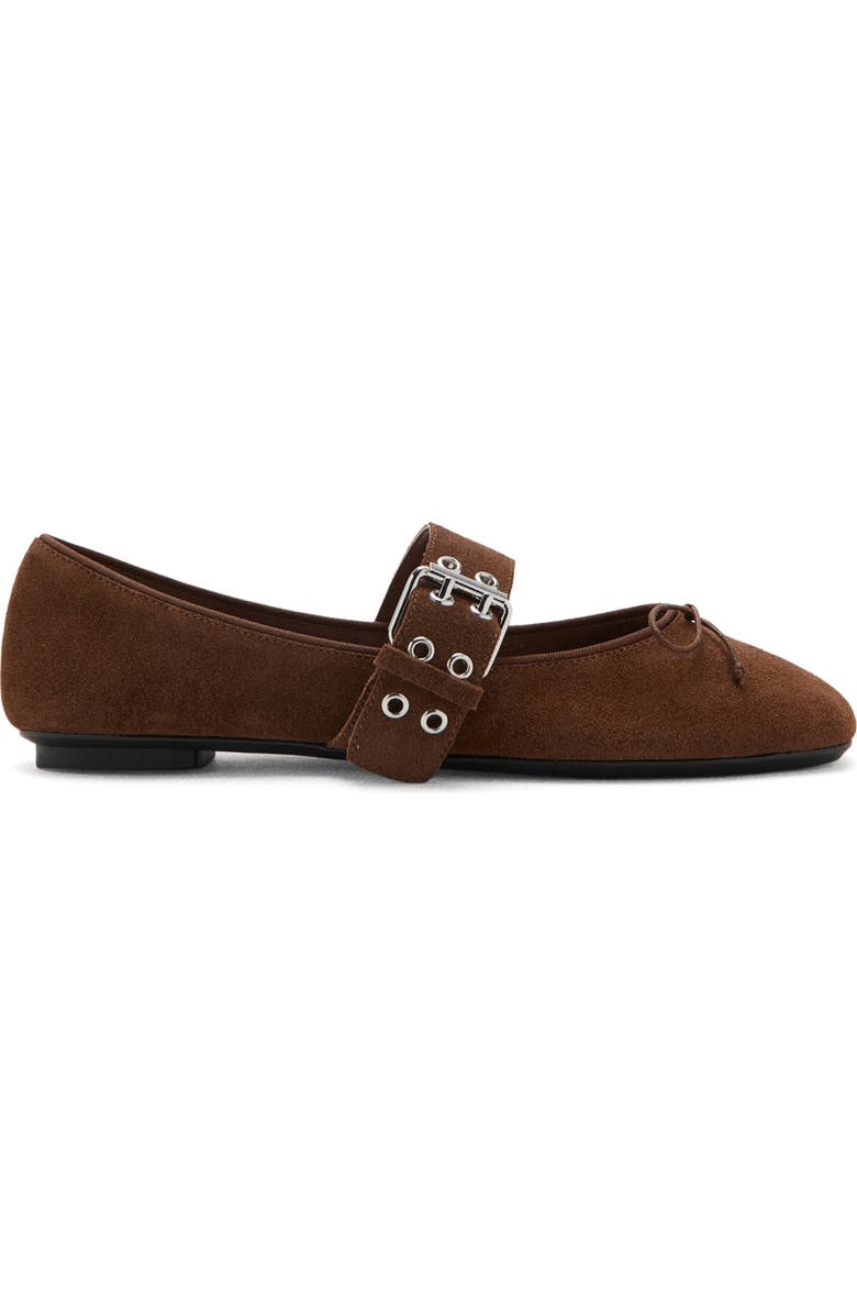 MANGO Mary Jane Ballet Flat, Alternate, color, Chocolate
