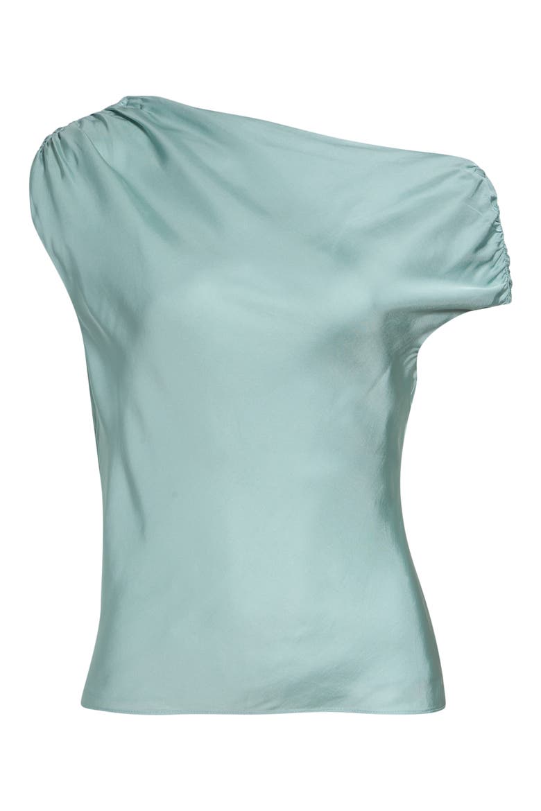 Veda Ruched One-Shoulder Top, Alternate, color, SEABREEZE