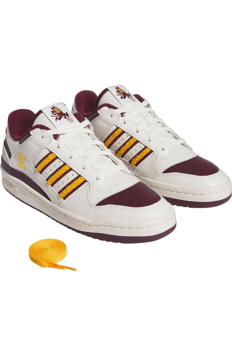 adidas Unisex adidas White Arizona State Sun Devils Forum Low Basketball Shoes, Alternate, color,