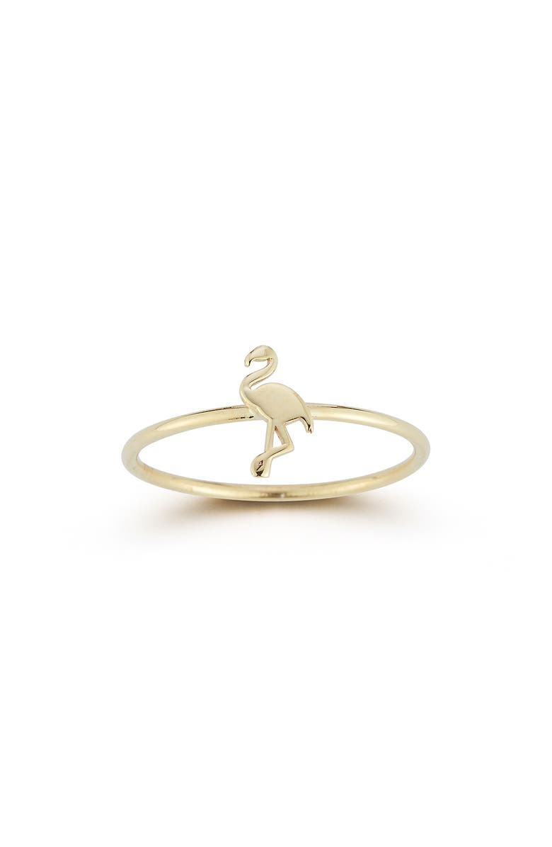 Ember Fine Jewelry 14K Gold Flamingo Ring, Main, color, 