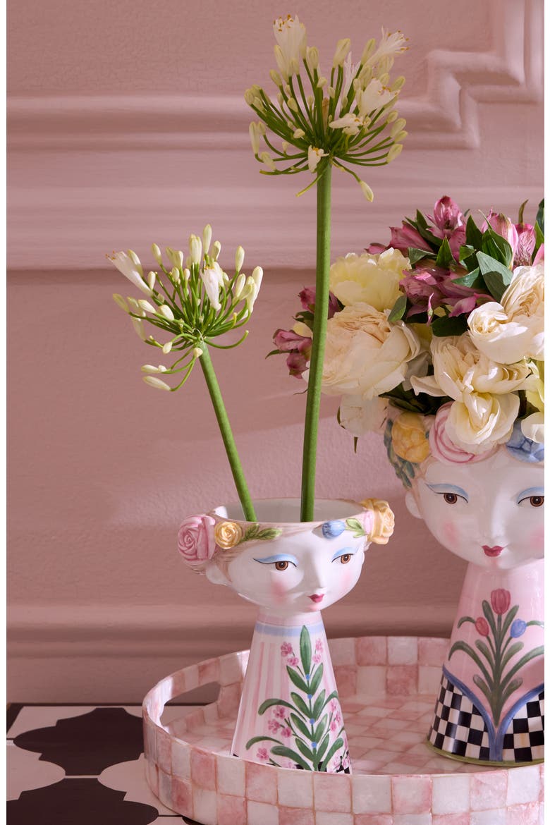 Rosy Meadow Short Lady Vase, Alternate, color, ROSY