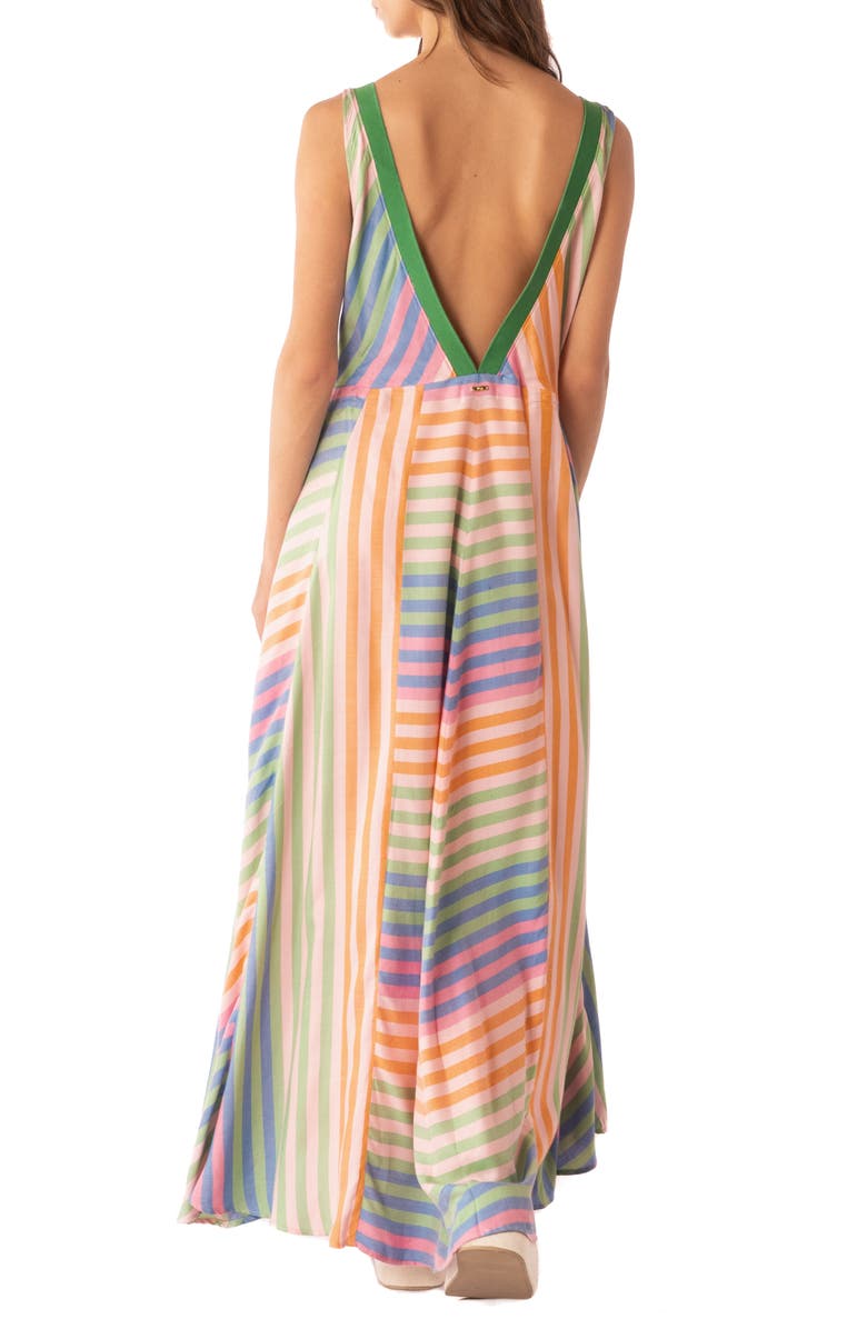Maaji Lewis Mixed Stripe Cover-Up Maxi Dress, Alternate, color, Open Miscellaneous