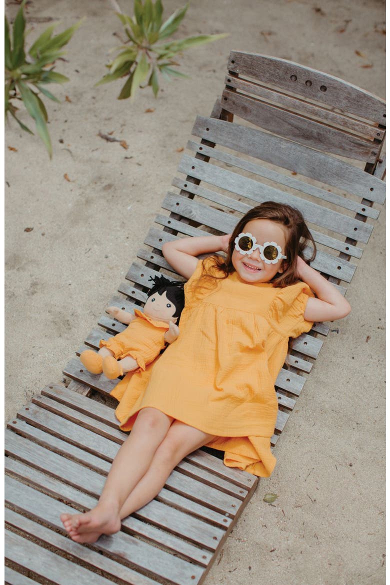 Soft Organic Cotton Baby Doll, Alternate, color, GWEN IN MUSTARD