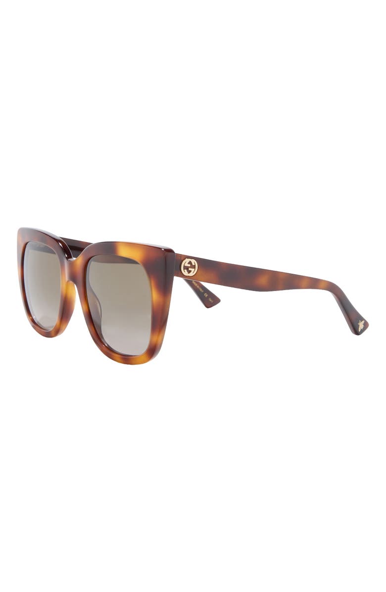 Gucci 51mm Cat Eye Sunglasses, Alternate, color, Havana Havana Brown