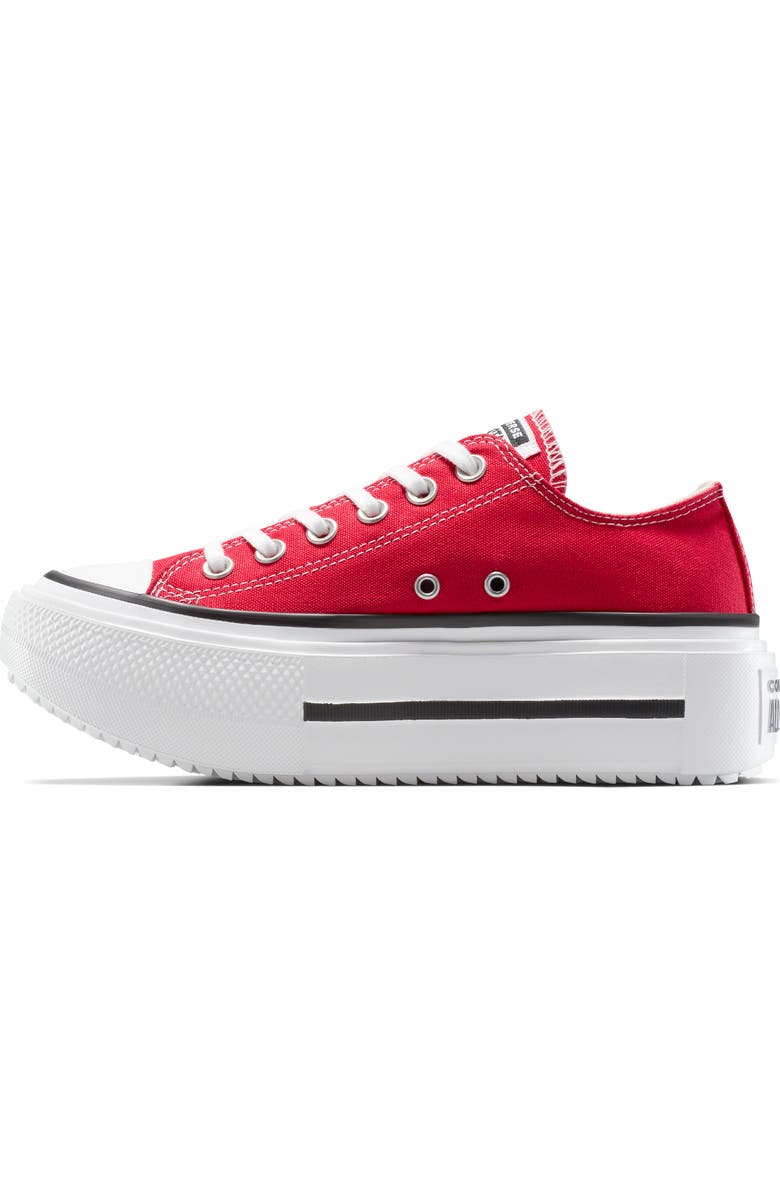Converse Gender Inclusive Chuck Taylor All Star Lift Double Stack Low Top Platform Sneaker, Alternate, color, Red/ Black/ White