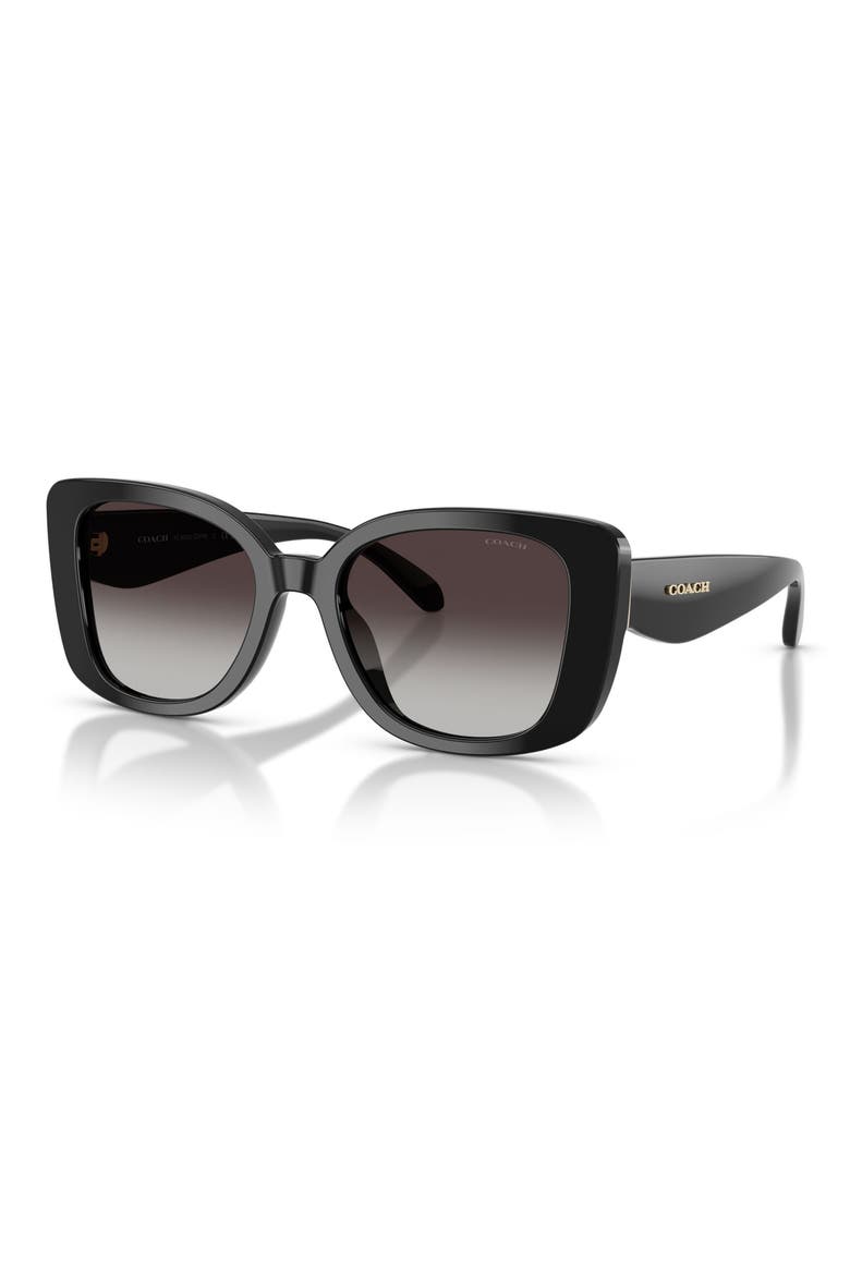 52mm Gradient Square Sunglasses, Alternate, color, BLACK / GREY GRADIENT
