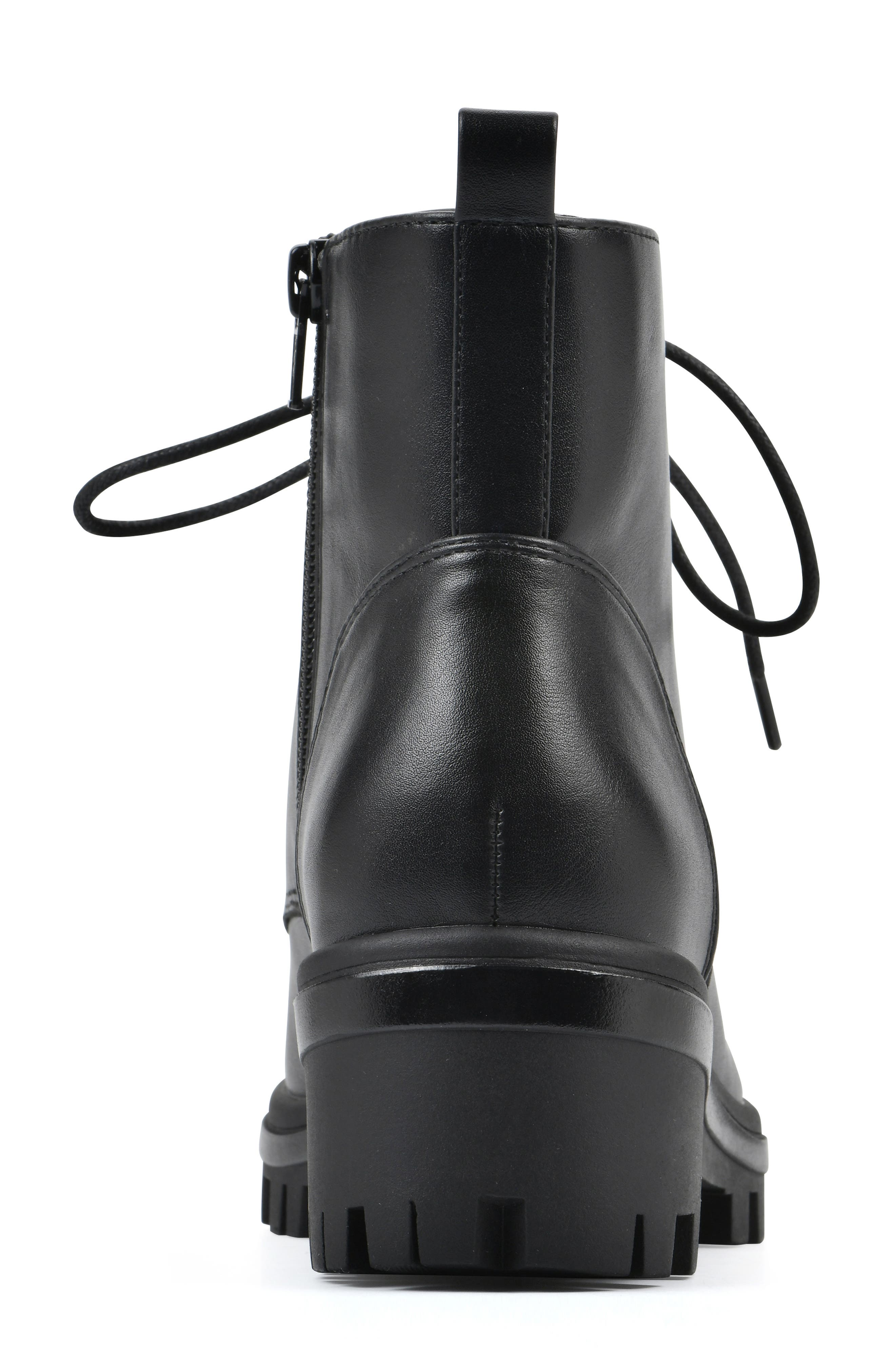 White Mountain Footwear Tappy Lug Sole Boot, Alternate, color, Black Smooth