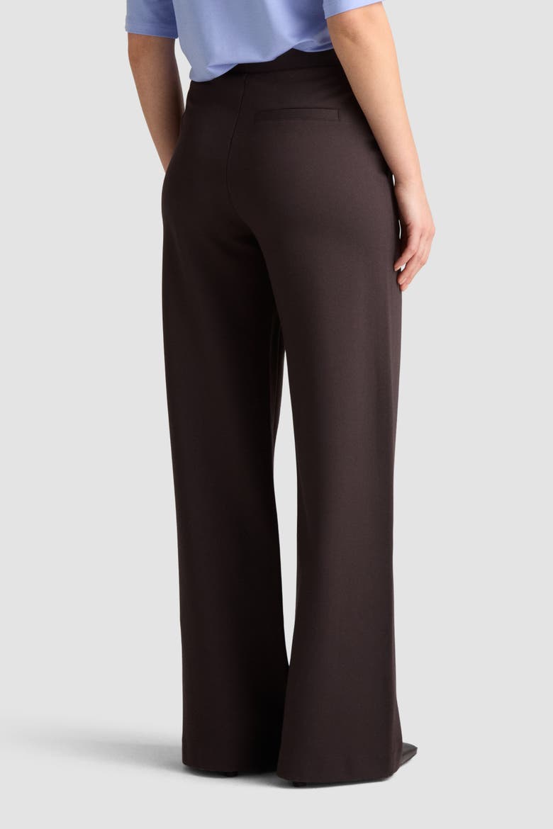Leia High Waist Wide Leg Trousers, Alternate, color, Ganache
