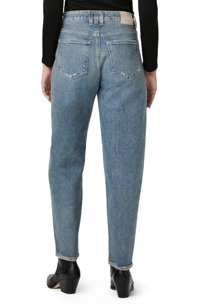 PAIGE Alexis High Waist Ankle Barrel Jeans, Alternate, color, Cats Meow Distressed