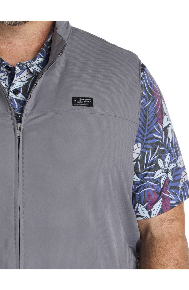 TravisMathew Fit By DXL Big & Tall Wanderlust 1/4 Zip Vest, Alternate, color, Quiet Shade