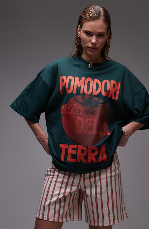 Pomodori Oversize Cotton T-Shirt