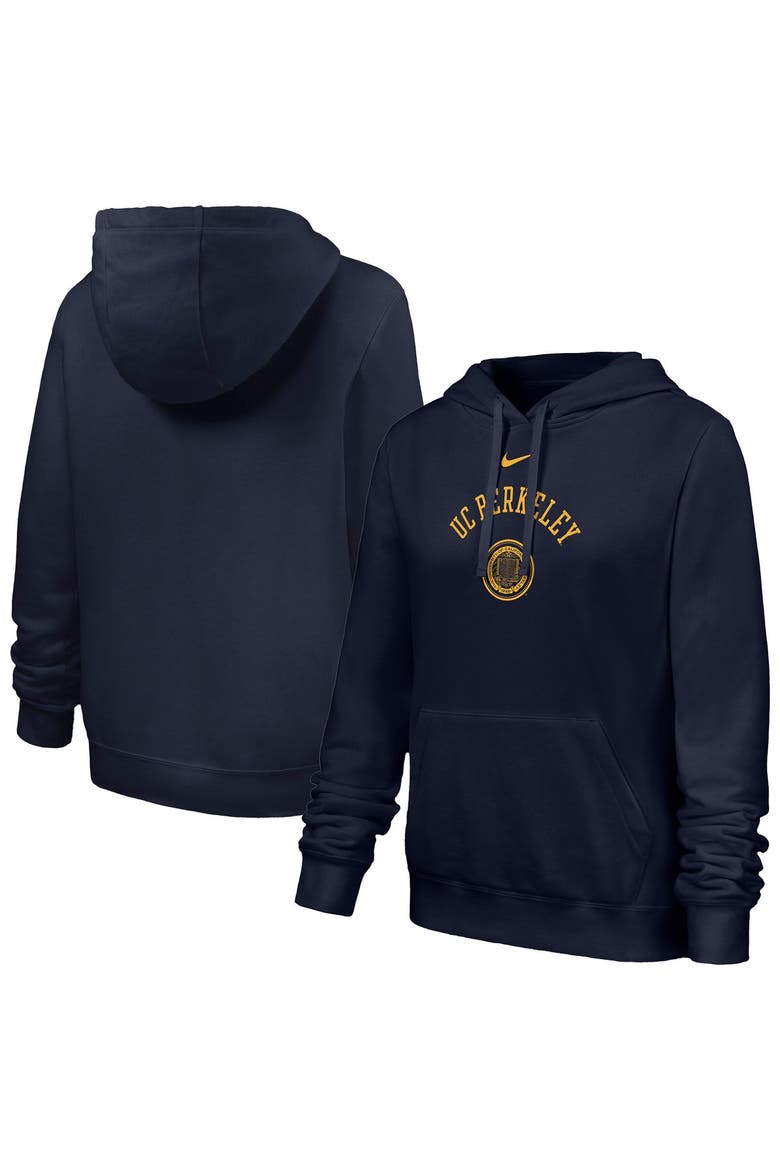 Women's Nike Navy Cal Bears Club Fleece Hoodie, Main, color, Navy