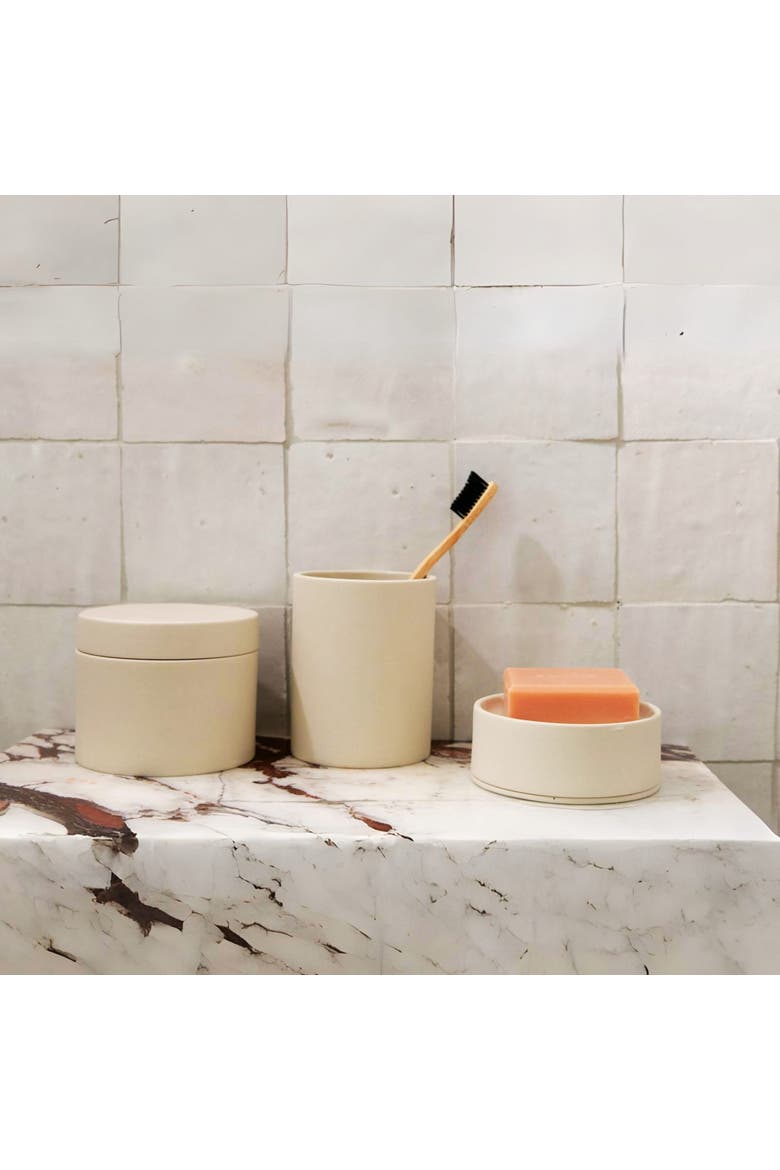 Sabbia Container - Versatile Bathroom Storage Accessories - 10cm x 8cm, Alternate, color, Sand