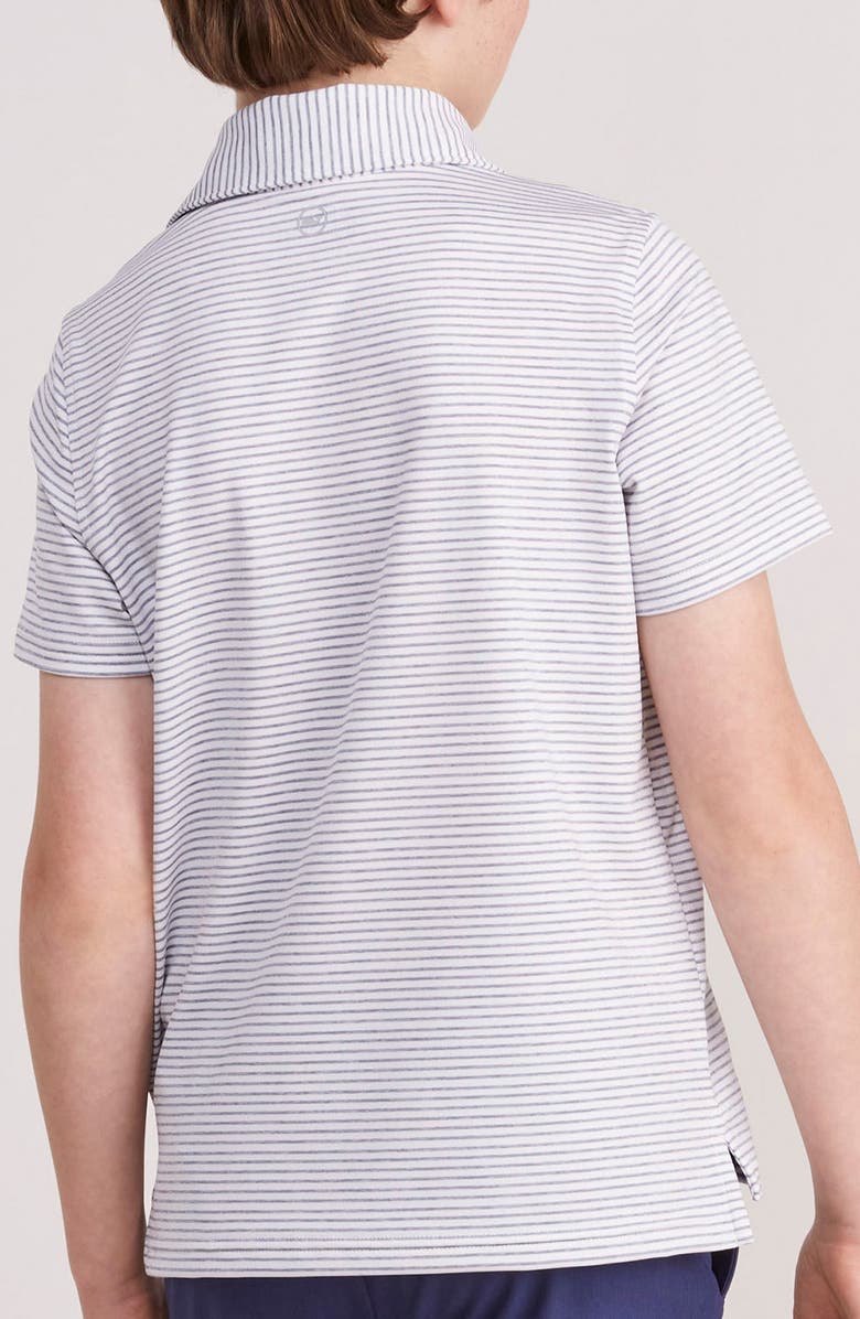 vineyard vines Kids' Bradley Stripe Stretch Polo, Alternate, color, Stripe White/ Tejeda