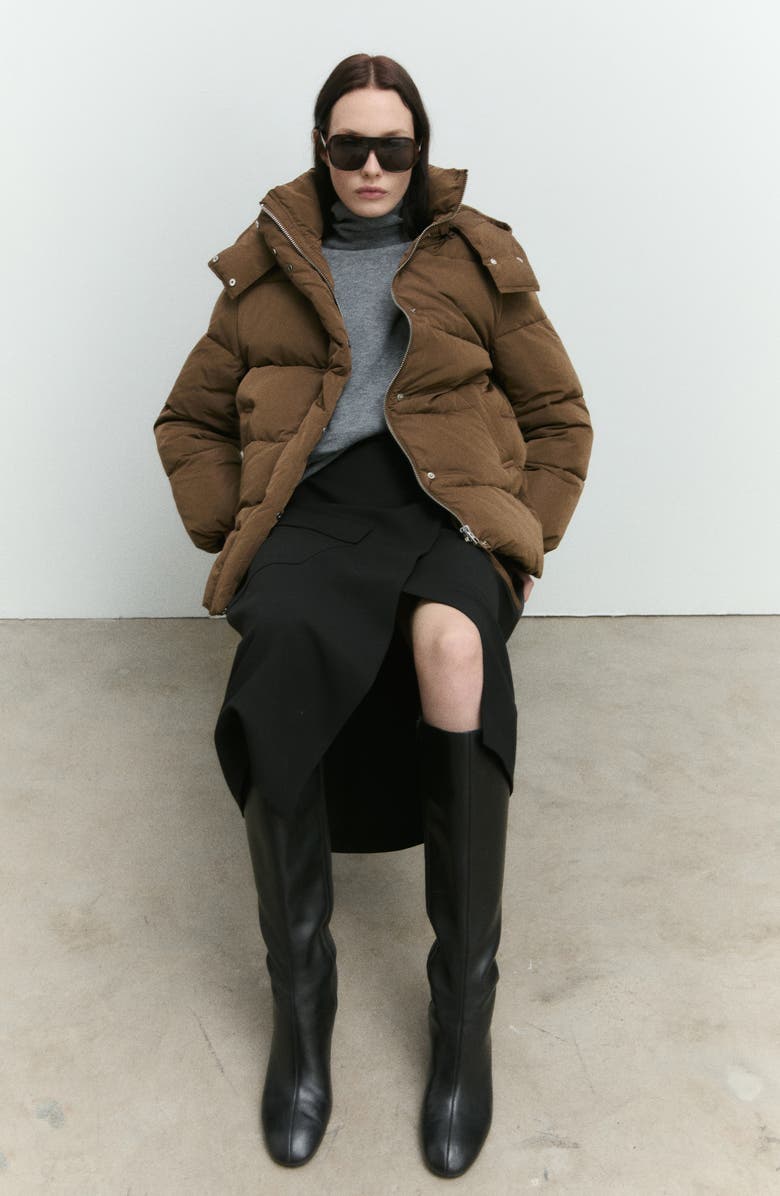 MANGO Channel Quilted Coat, Alternate, color, 