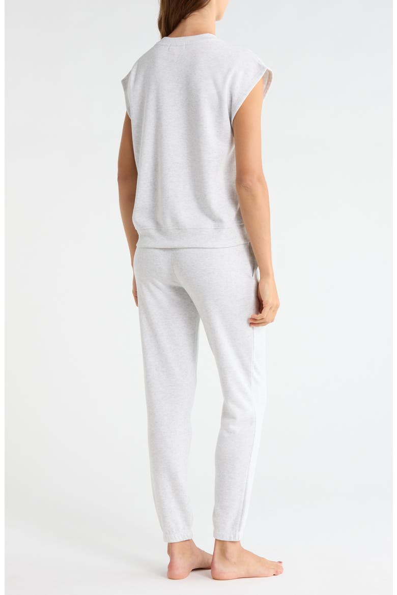 Sleeveless Sweatshirt & Joggers Fleece Pajamas, Alternate, color, H CLOUD