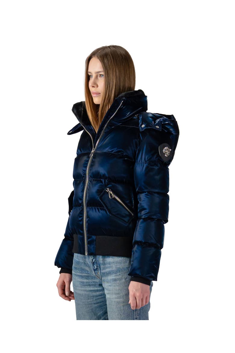 Women's Woody Bomber Quilted Coat, Alternate, color, All Wet Navy