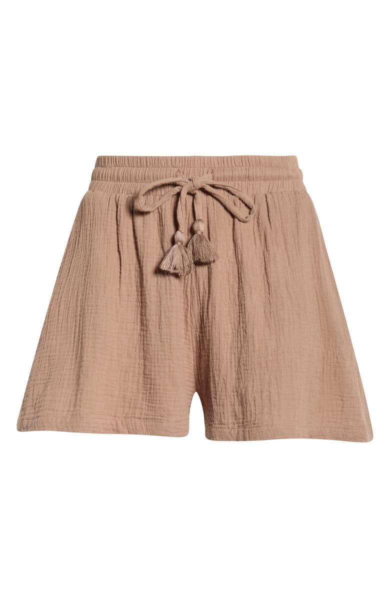 Elan Flowy Cotton Cover-Up Skort, Alternate, color, Taupe