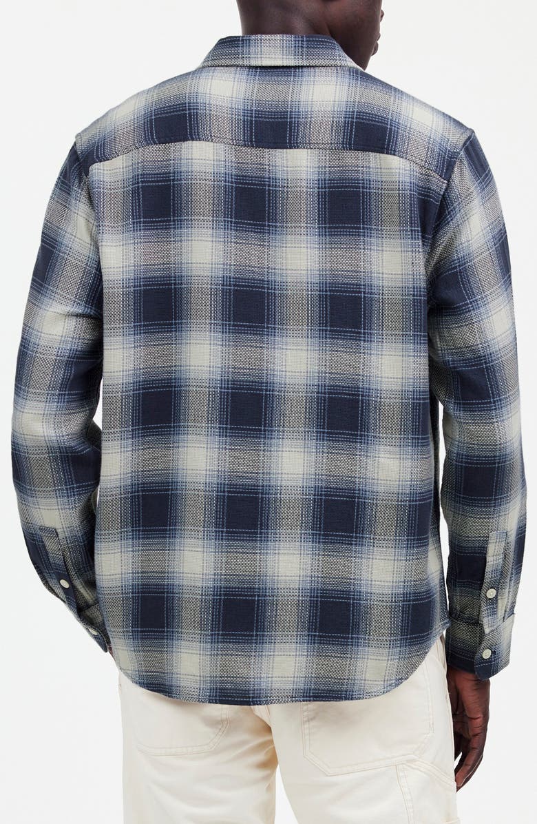 Madewell Easy Long-Sleeve Cotton Dobby Button-Up Shirt, Alternate, color, Night Indigo