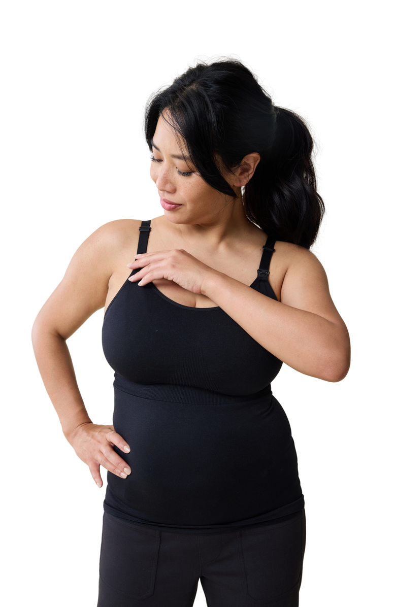 Ingrid & Isabel NURSING PUMPING CAMI BUNDLE, Alternate, color, Black/Taupe