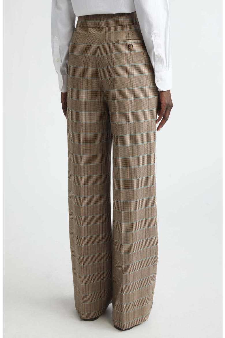Plaid Stretch Wool Trousers, Alternate, color, BEIGE MULTI