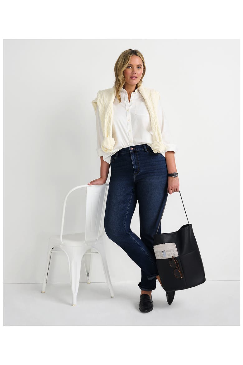Recover High Rise Straight Leg Blue Jeans, Alternate, color, Indigo Tide Blue
