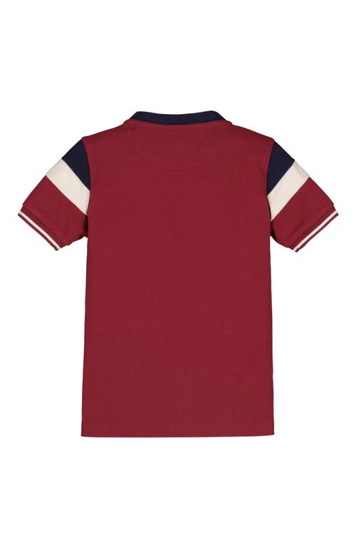 Hope & Henry Baby Boys' Short Sleeve Henley Tee, Infant In Red