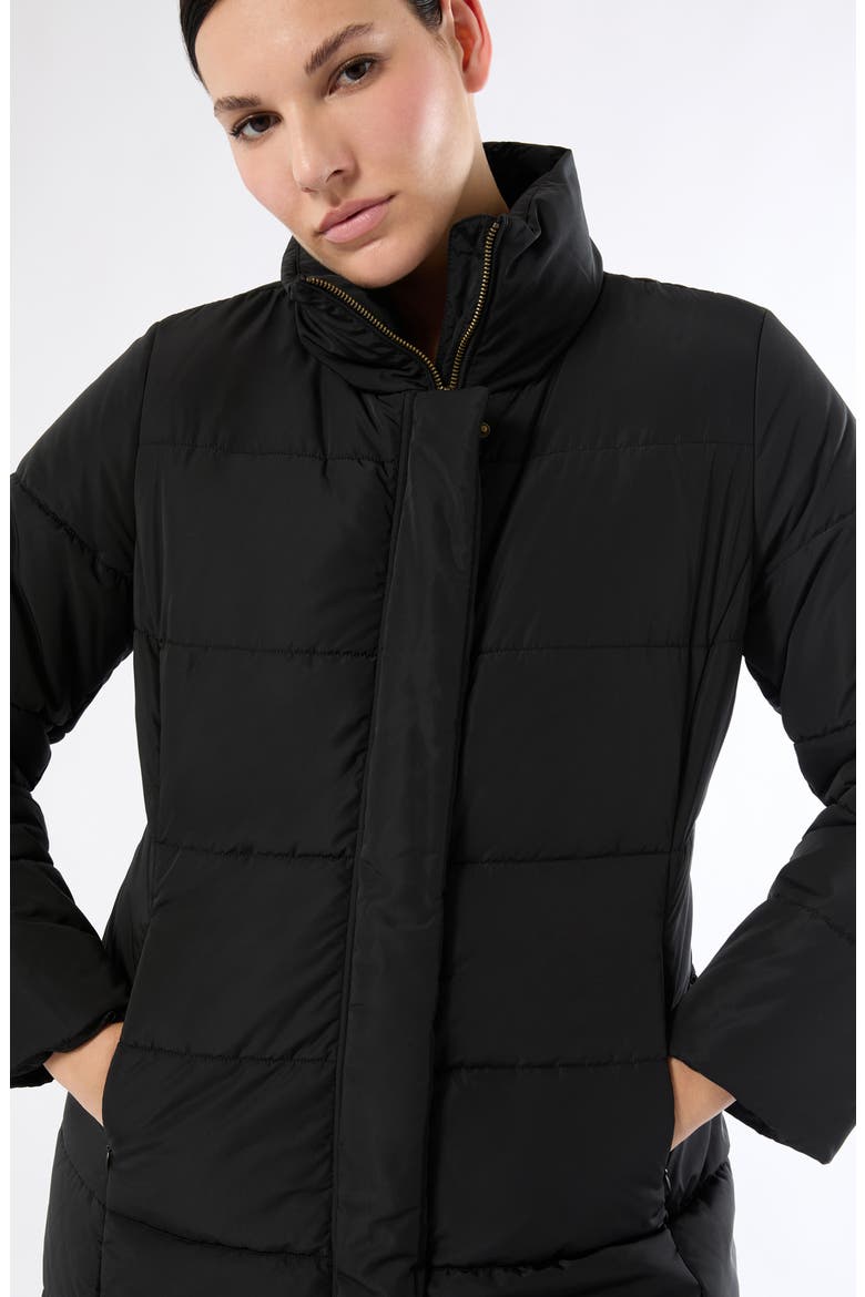 Quark Water Repellent Quilted Coat, Alternate, color, BLACK