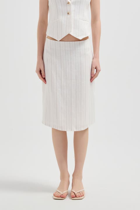 Le Straight Midi Skirt