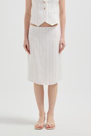 nuaje nuaje Le Straight Midi Skirt