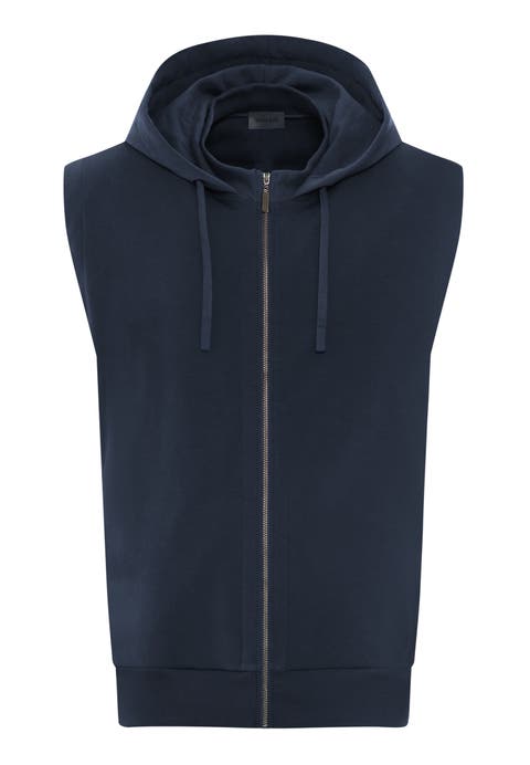 Natural Living Hooded French Terry Zip-Up Vest