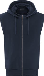 HANRO Natural Living Hooded French Terry Zip-Up Vest