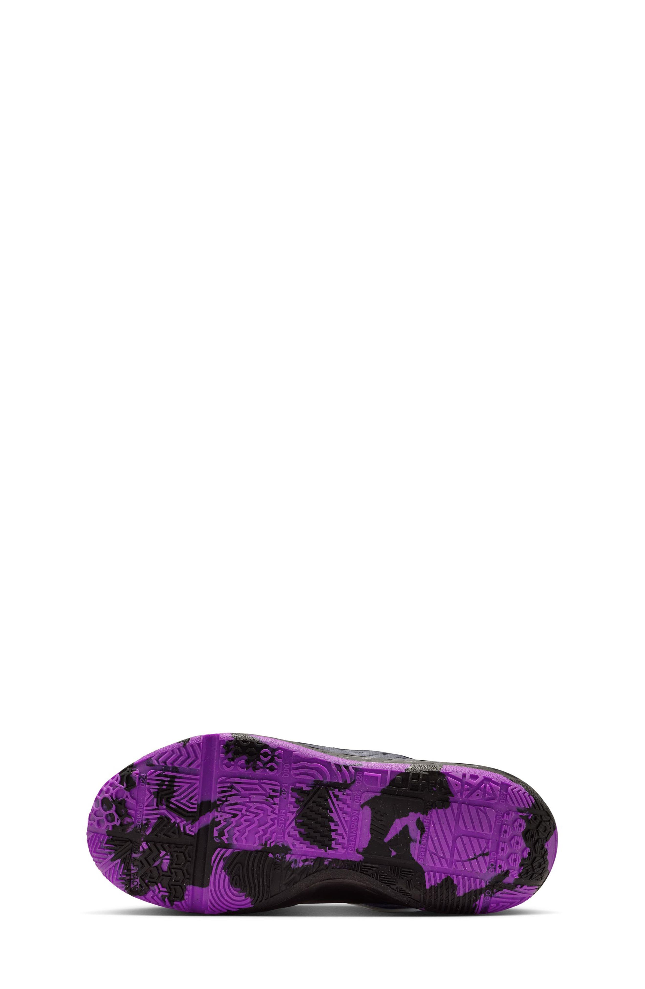 Nike Kids' Team Hustle D 12 Basketball Sneaker, Alternate, color, Blue Void/ Vivid Purple/ Black